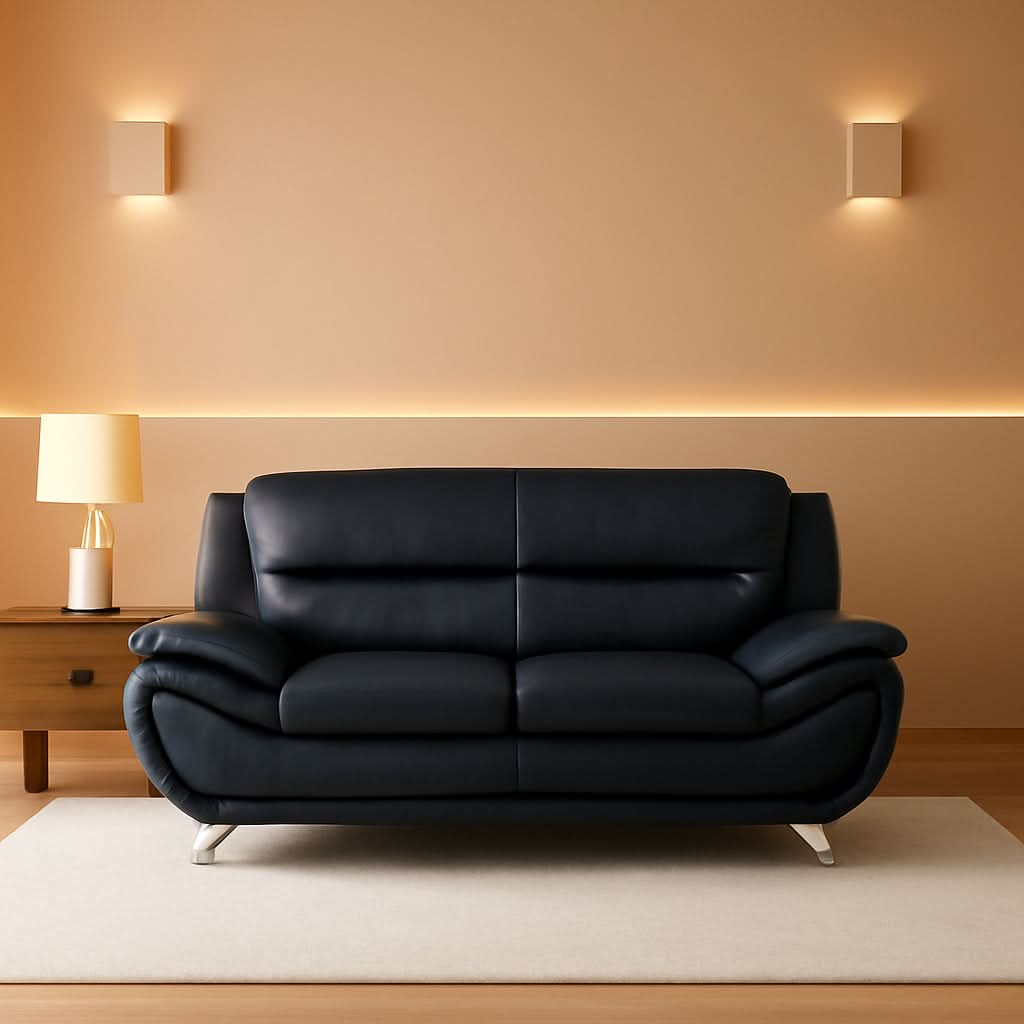 Leather Couches For Living Room Black Sofa And Loveseat Set