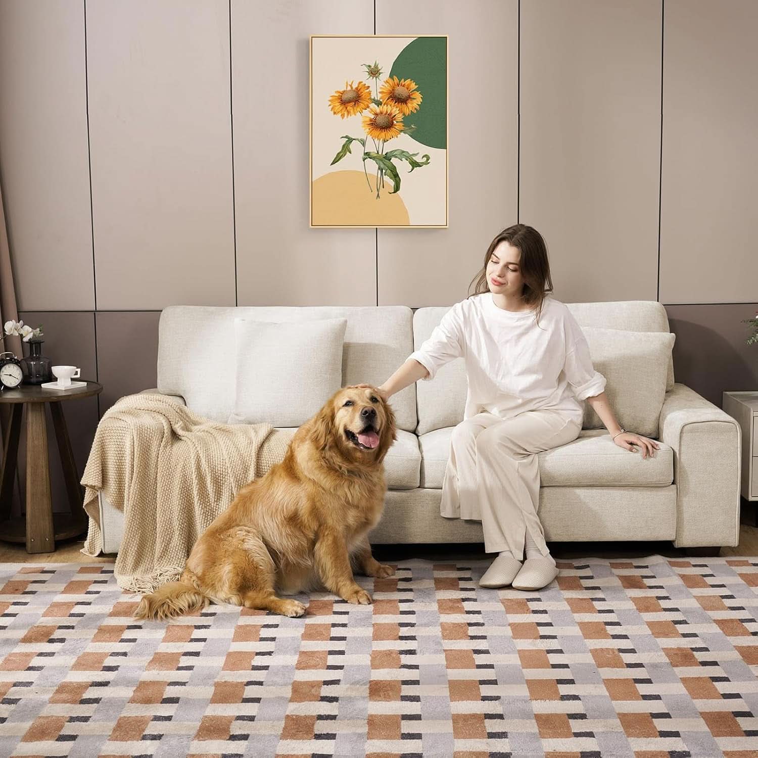 Modern Beige Recliner Sofa For Living Room Furniture