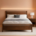 Queen Size Hardwood Platform Bedroom Frame Headboard