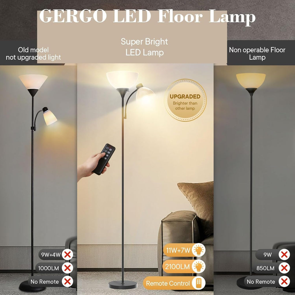Torchiere LED Floor Lamp 2100LM 3000K6000K Bedroom Lighting