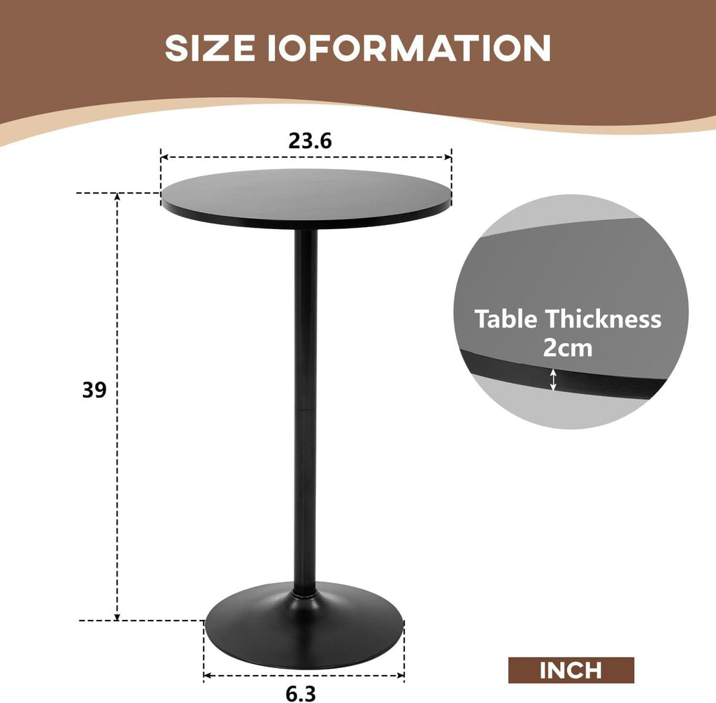 Forty Inches Round Pub Table Industrial Grade Metal Sturdy