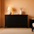 Alpine 6 Drawer Dresser Black GREENGUARD Gold Certified Nursery Furniture