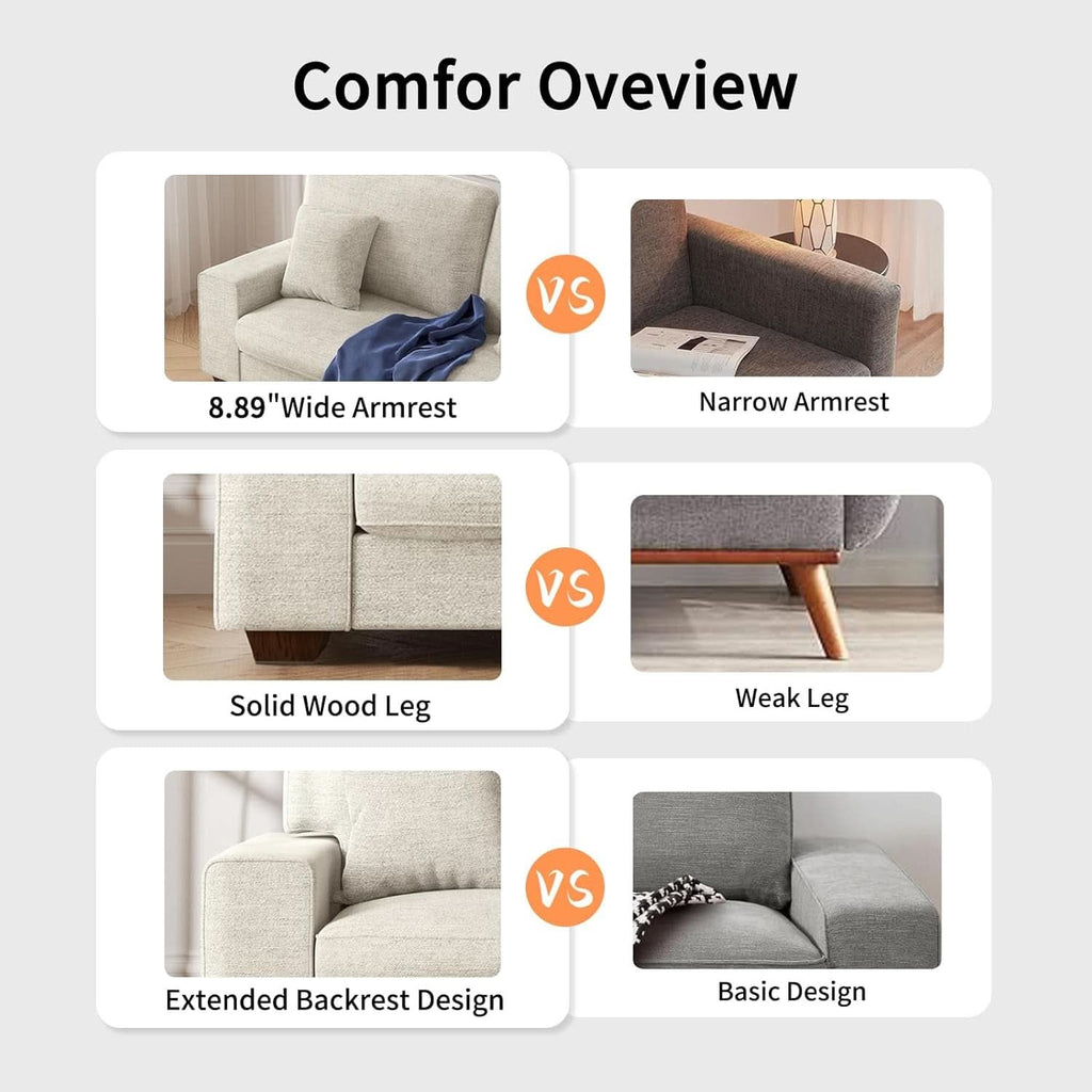 Modern Beige Recliner Sofa For Living Room Furniture