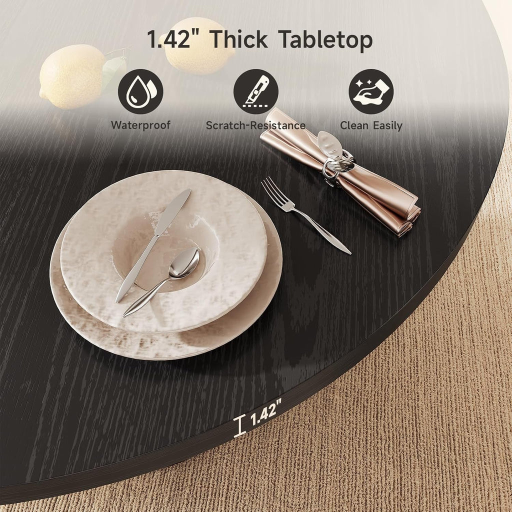 Extendable Oval Dining Table 41to78 Inches Charcoal Black