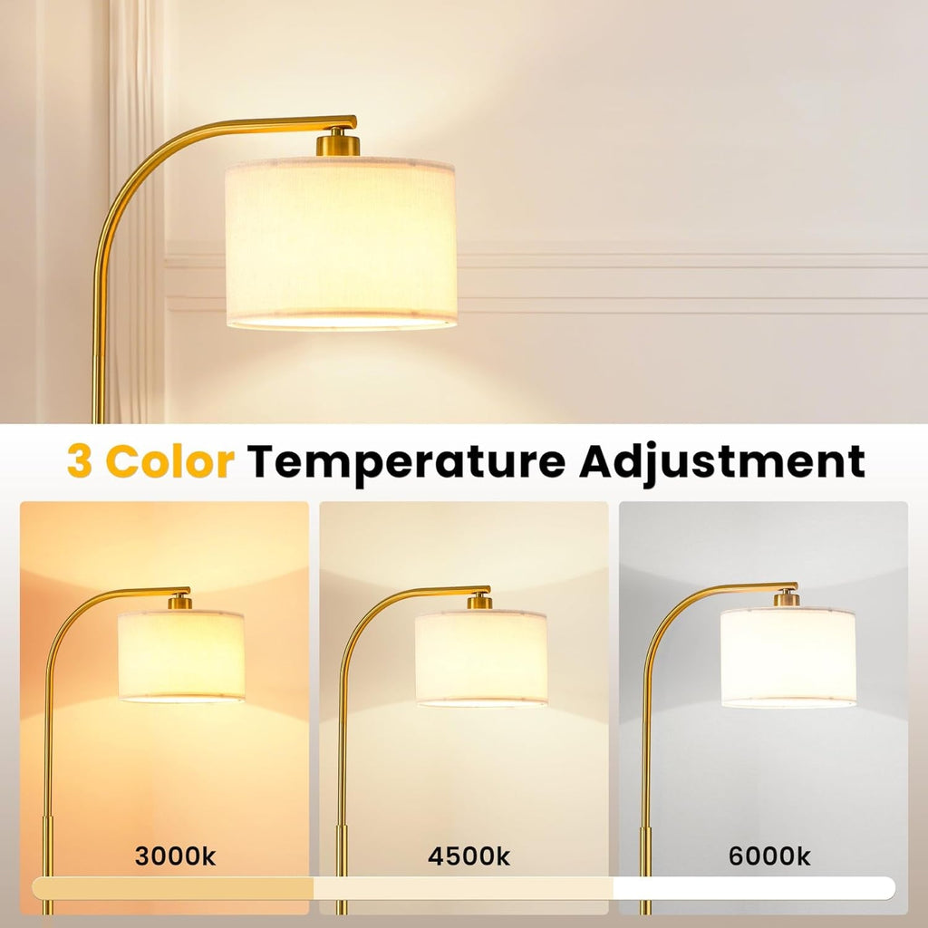 Tall Floor Lamp 65 Inch Brushed Gold Contemporary Finish
