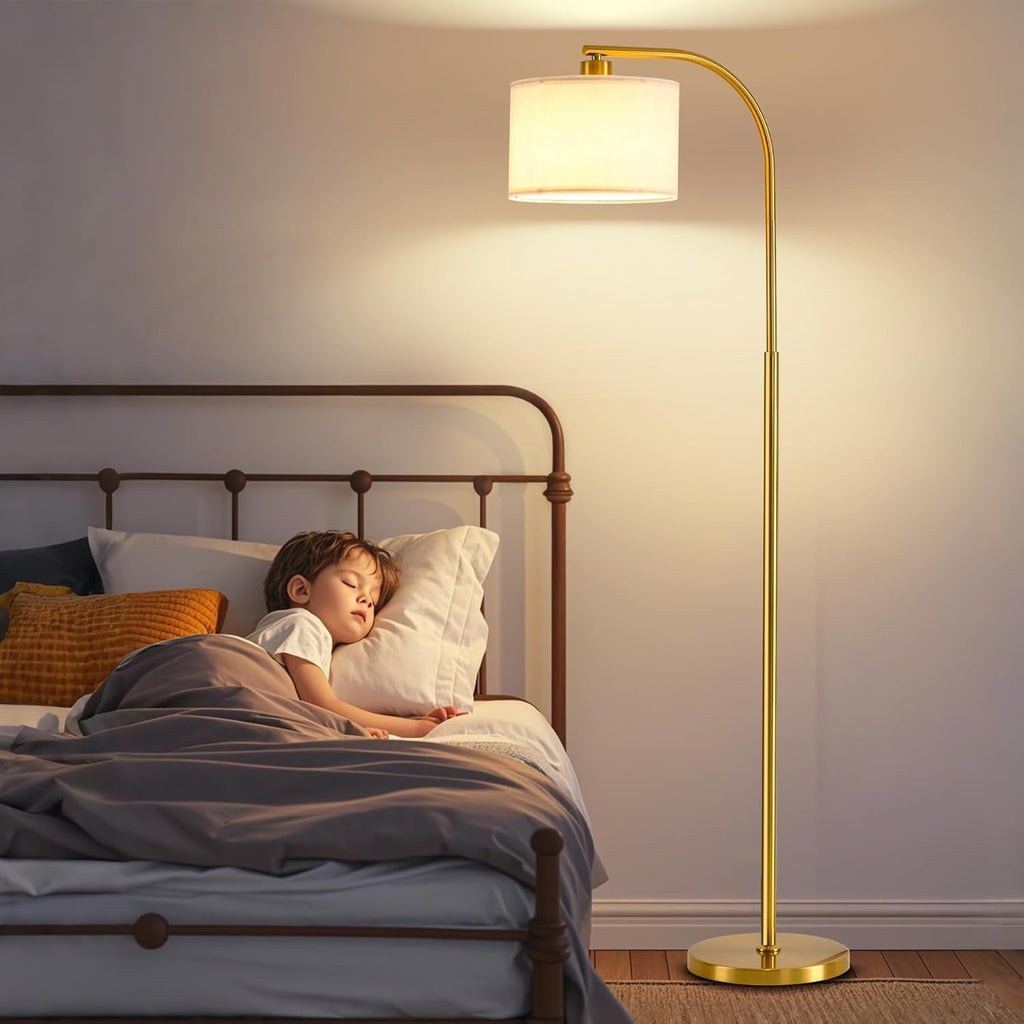 Tall Floor Lamp 65 Inch Brushed Gold Contemporary Finish