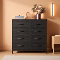 6 Drawer Fabric Chest With Bins For Bedroom Storage