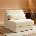 Multifunctional Sleeper Sofa Bed Single Size Beige