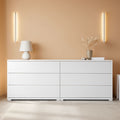 White Six Drawer Dresser For Bedroom Storage Solutions