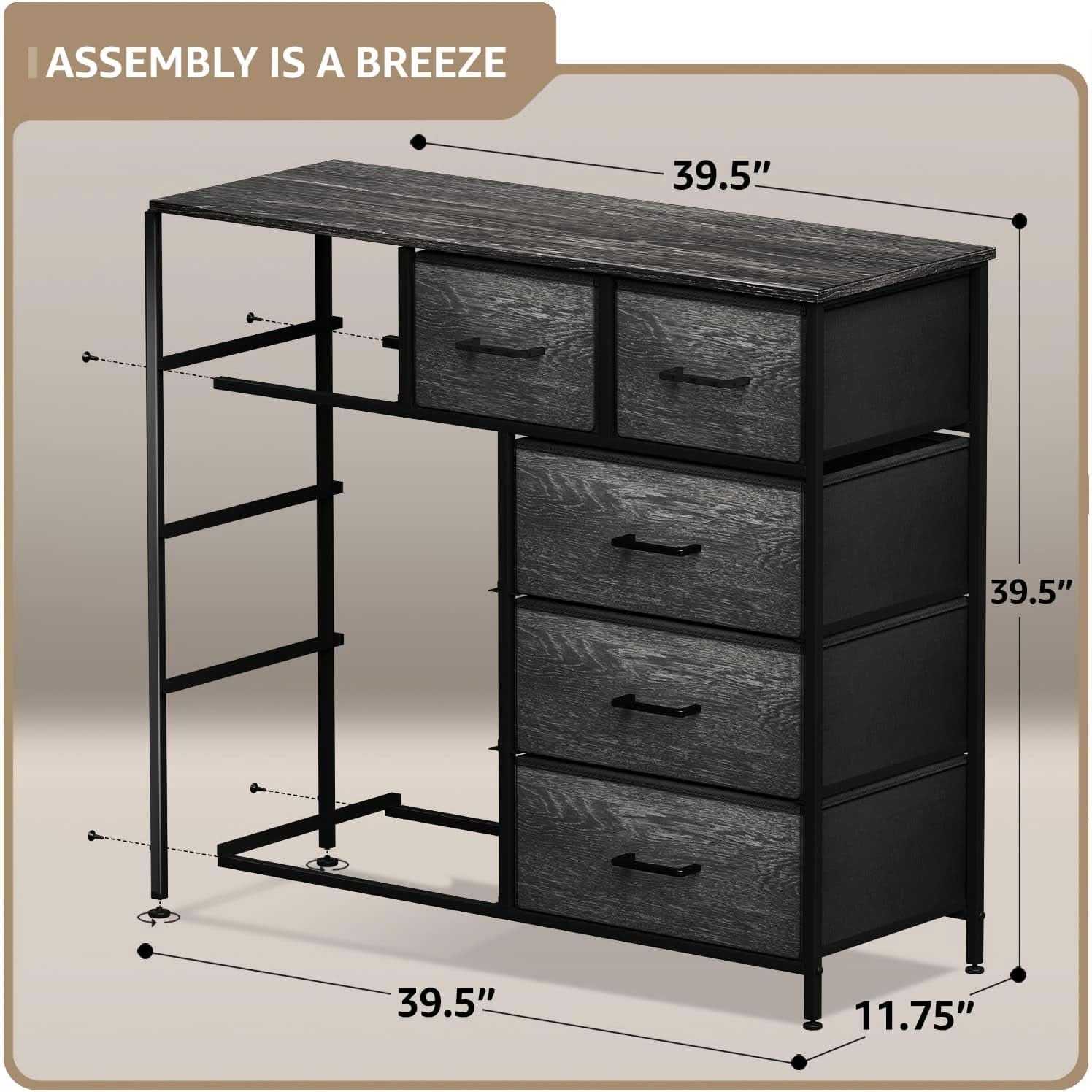 Faux Wood Dresser 9 Drawers For Bedroom Furniture Storage