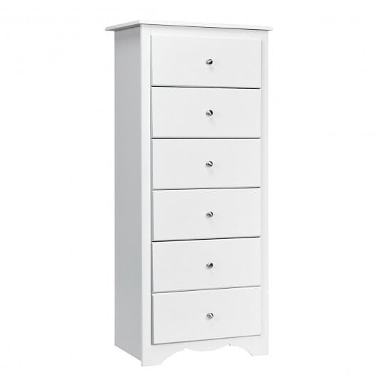 6 Drawers Chest Dresser Clothes Storage Bedroom Furniture Cabinet-Brown