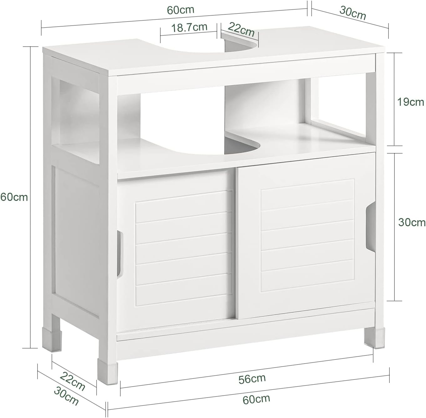 NNEDSZ Vanity Unit Bathroom Furniture, White