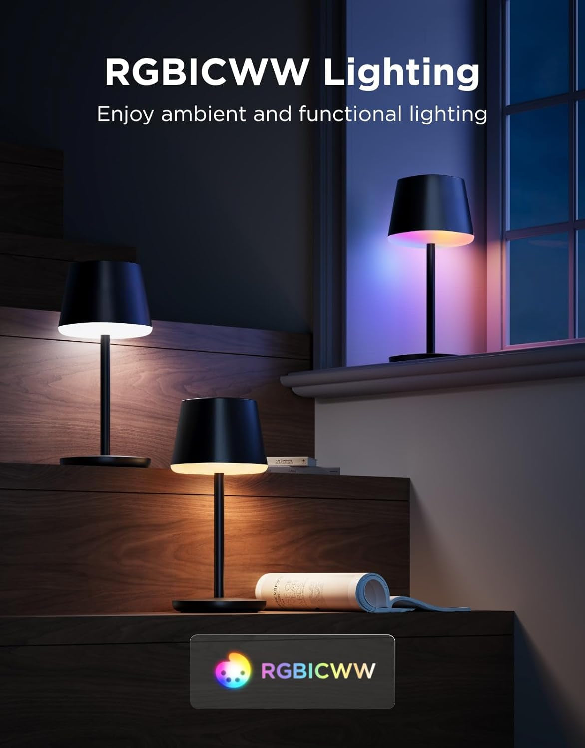 Rechargeable Cordless Table Lamp for Small Bedroom