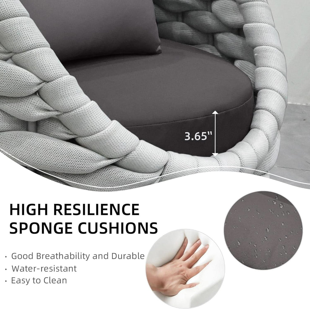 Six Piece Aluminum Patio Furniture Set With Cushions