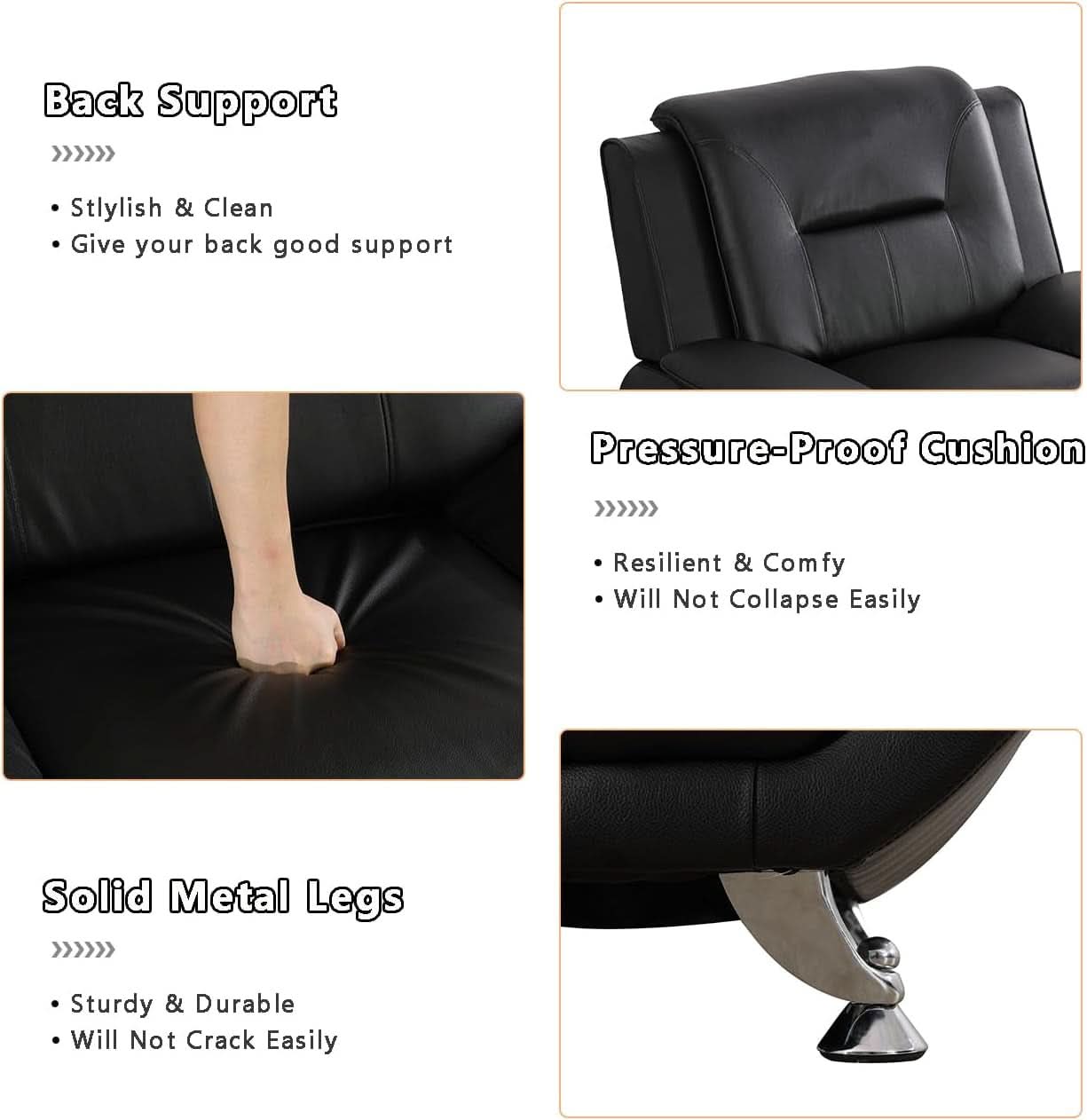 Leather Couches For Living Room Black Sofa And Loveseat Set