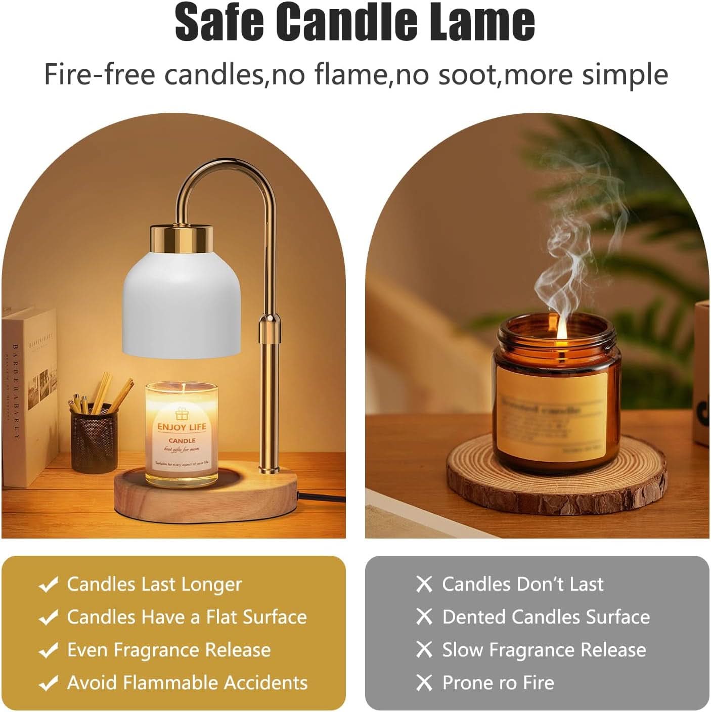 Candle Warmer Lamp With Adjustable Dimmer Brightness