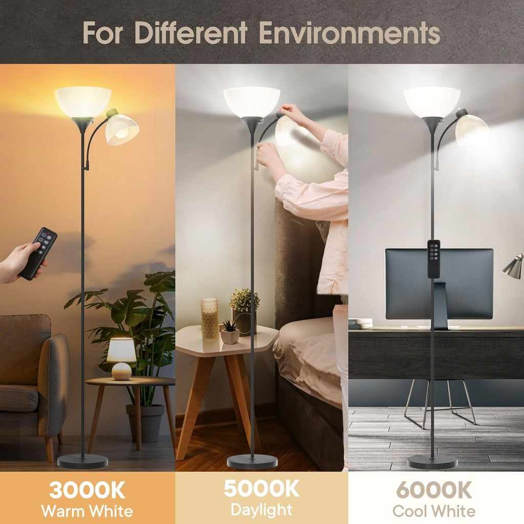 Torchiere LED Floor Lamp 2100LM 3000K6000K Bedroom Lighting
